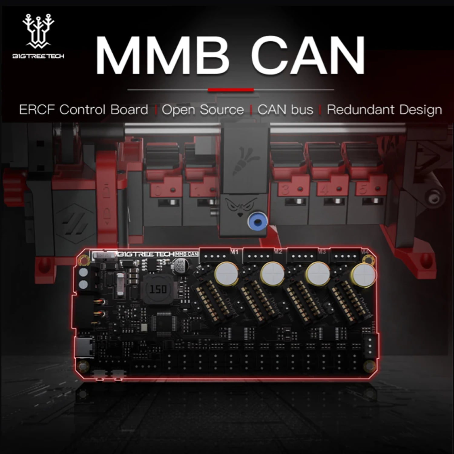 CHNGXJC Enraged Rabbitthemed MMB CAN V1.0 Board for Voron 2.4 Trident