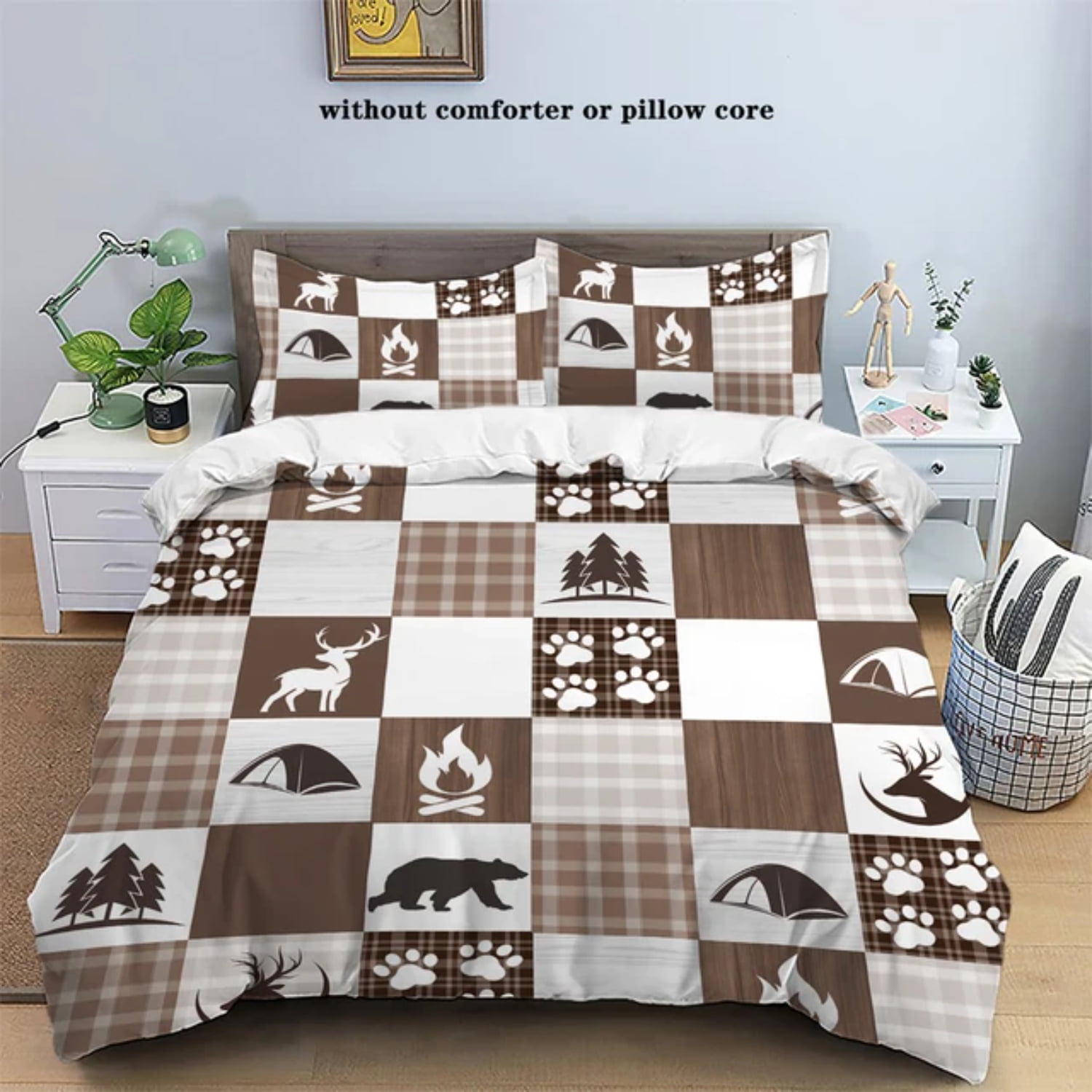 CHNGYDZ Cosy animal patterned 3pcs down duvet cover bedding set with 1
