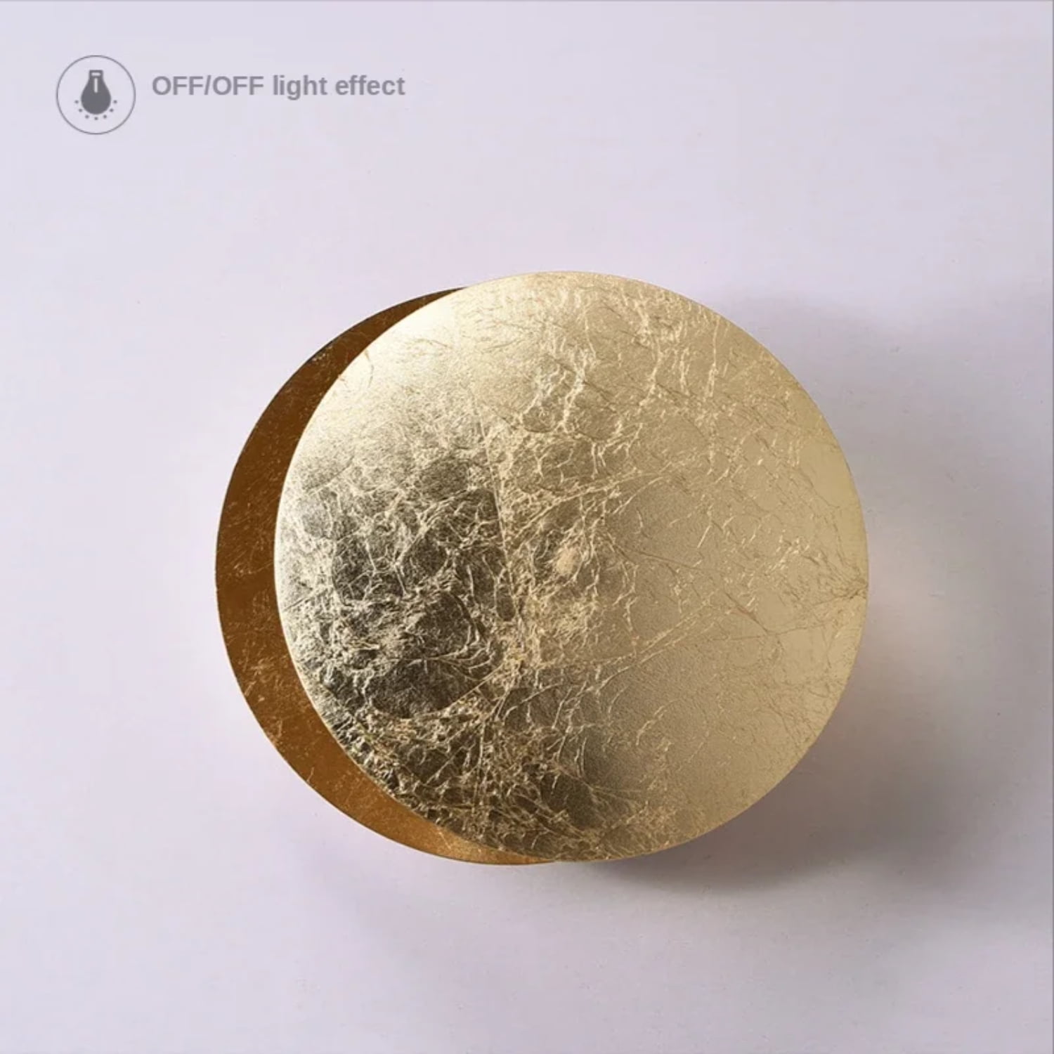 CHNGYDZ Elegant Modern Black Gold and White Eclipse Wall Lamps for