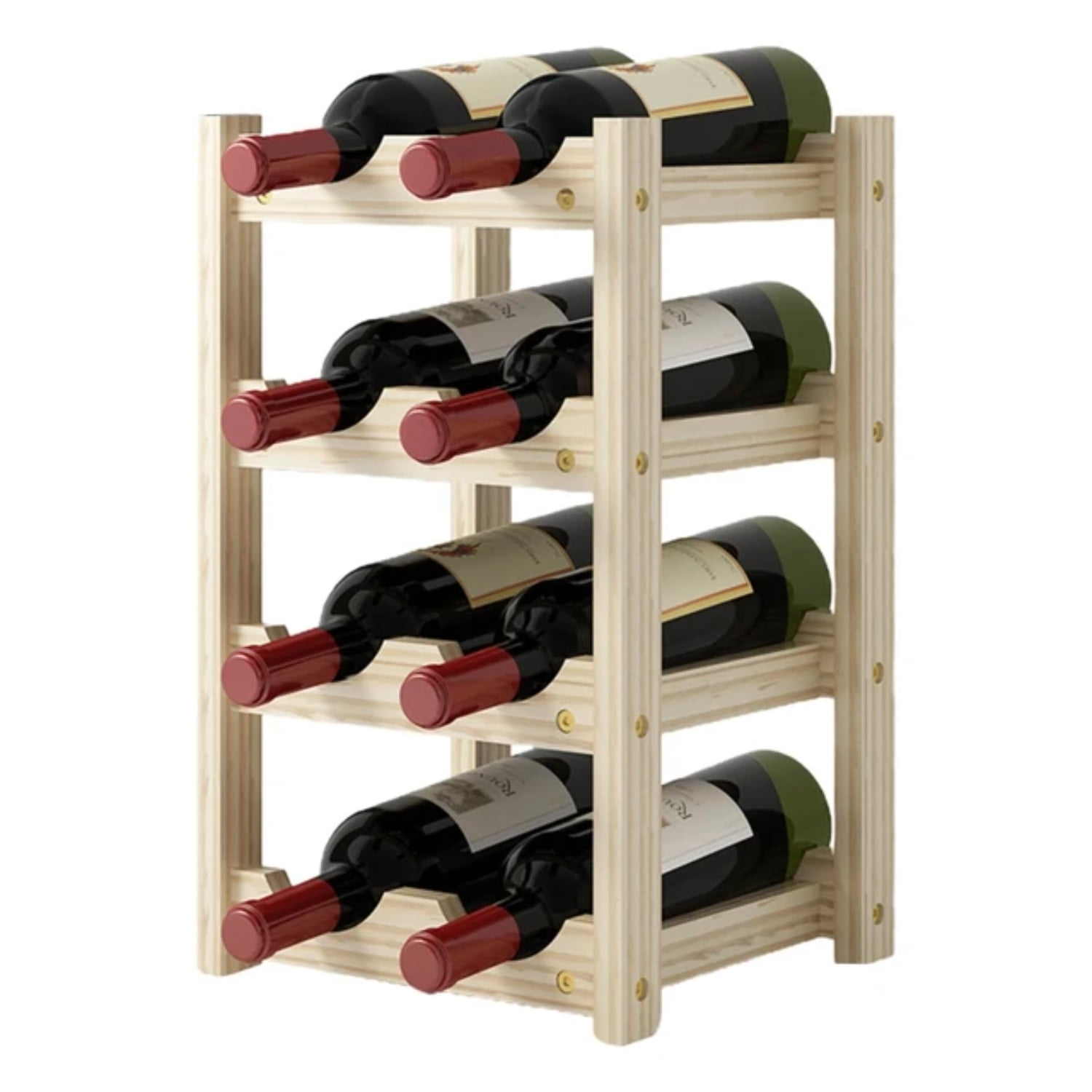 CHNGYDZ Elegant Wine Bottle Display Rack with Handle for Dining Room