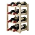 CHNGYDZ Elegant Wine Bottle Display Rack with Handle for Dining Room