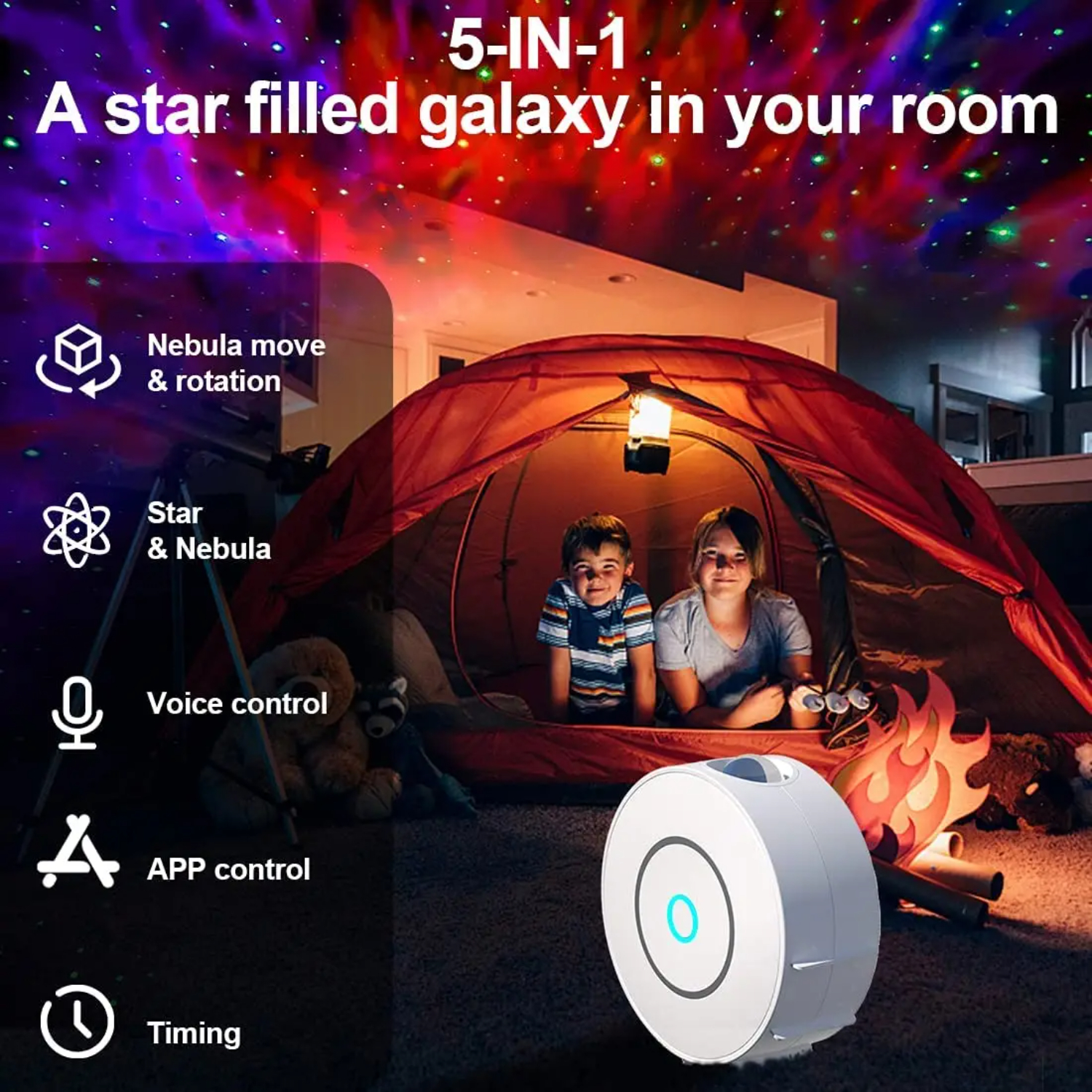 CHNGYDZ Smart Star Projector Light for a Colorful Starry Sky Works with ...