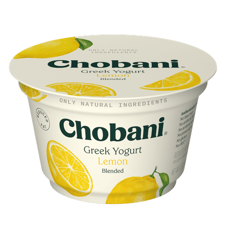 Chobani Low-Fat Greek Yogurt Lemon Blended 5.3 oz Cup