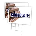 thumbnail image 1 of CHOCOLATE 2 Pack Of 12" x 16" Yard Sign & Stake | Advertise Your Business | Stake Included Image On Both Sides | Made in The USA, 1 of 3