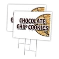 thumbnail image 1 of CHOCOLATE CHIP COOKIES  2 Pack Of 12" x 16" Yard Sign & Stake | Advertise Your Business | Stake Included Image On Both Sides | Made in The USA, 1 of 3