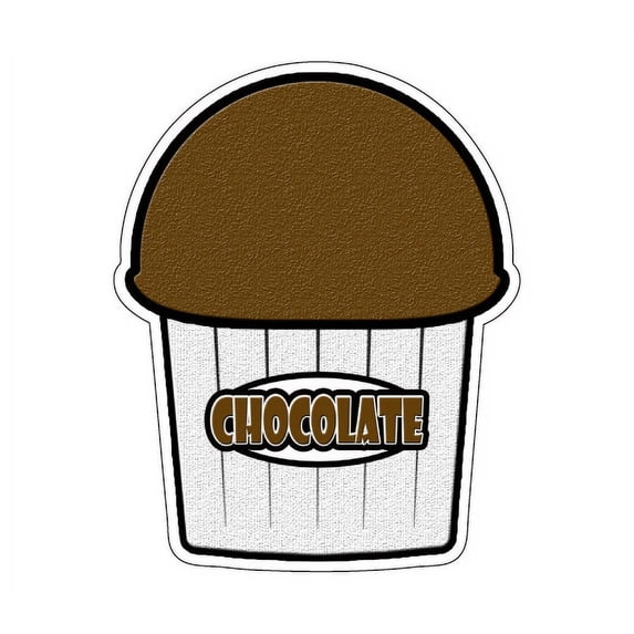 CHOCOLATE FLAVOR Italian Ice Decal shaved ice cart sign