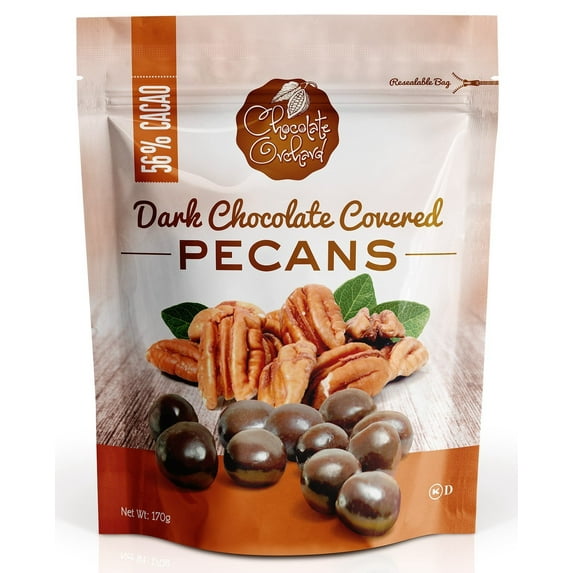 CHOCOLATE ORCHARD DARK CHOCOLATE PECANS