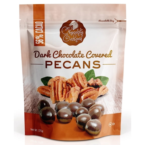 CHOCOLATE ORCHARD DARK CHOCOLATE PECANS
