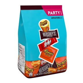 Hershey's, Kit Kat & Reese's Miniatures Assorted Flavored Candy Assortment, Party Pack, 24.8 oz