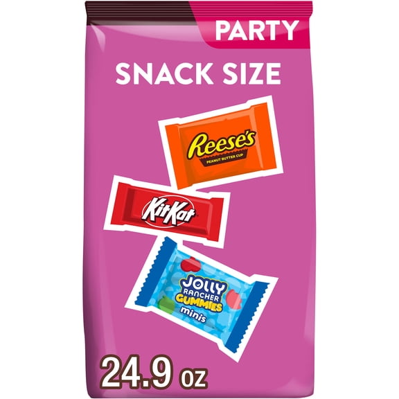 JOLLY RANCHER, KIT KAT and REESE'S Assorted Flavored Snack Size, Candy Party Pack, 24.9 oz