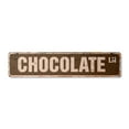 thumbnail image 1 of CHOCOLATE Vintage Aluminum Street Sign sweet valentines love dark white rustic metal tin | Indoor/Outdoor |  24" Wide, 1 of 4