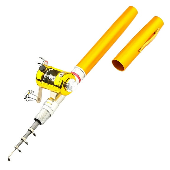 CHOGI 1M Pen Fishing Rod with Spinning Reel Heavy Duty Aluminum Alloy Mini Pocket Telescopic Short Fishing Pole River Lake Reservoir Ice Fishing Rod Fishing Accessories