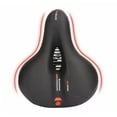 thumbnail image 1 of MixMart Men's and Women's Comfort Bicycle Saddle 9.8 x 7.9 x 3.5 inches, PU Material, Dual Shock Absorbing Spherical Waterproof Wide Bicycle Saddle for Road Bike, 1 of 6