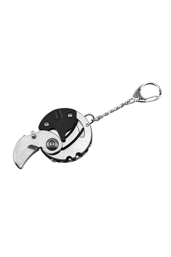 Multifunctional Keychain Screwdriver Hexagon Coin Outdoor EDC Tool Hexagon Folding Coin Knife Pocket