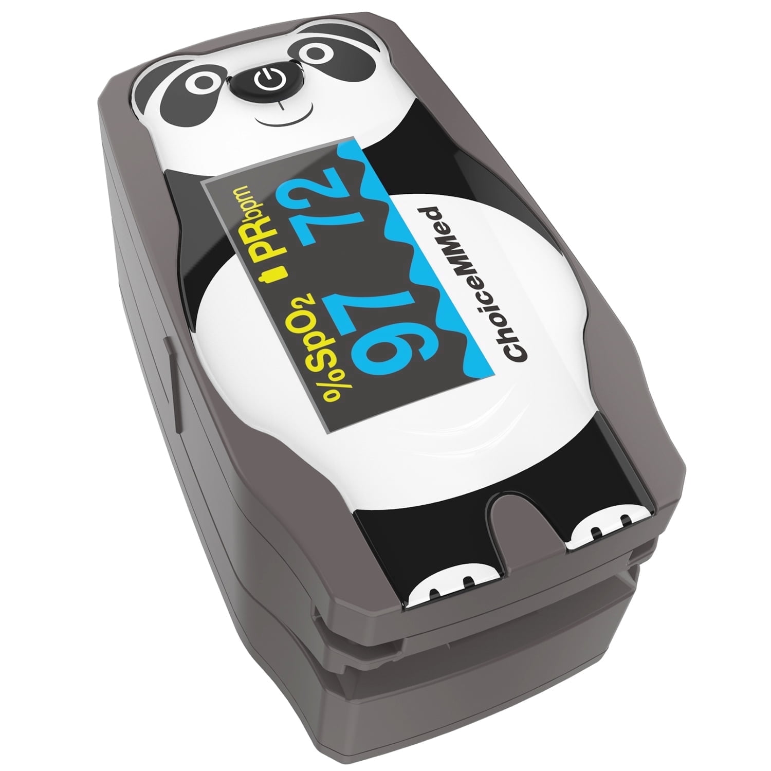 CHOICEMMED OLED Panda Pediatric Pulse Oximeter Fingertip – SP02 Pulse Oximeter for Kids – Children Blood Oxygen Saturation Monitor with Color OLED Screen - Child O2 Saturation Monitor with Batteries