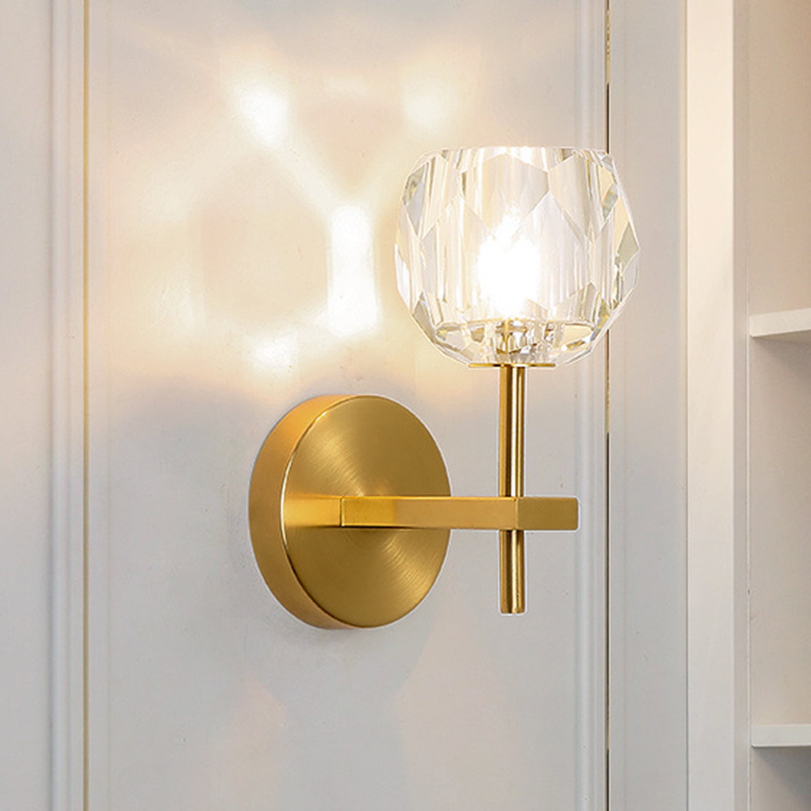 CHOII Bedroom Bedside Pendant Light Crystal Light Luxury Modern Master