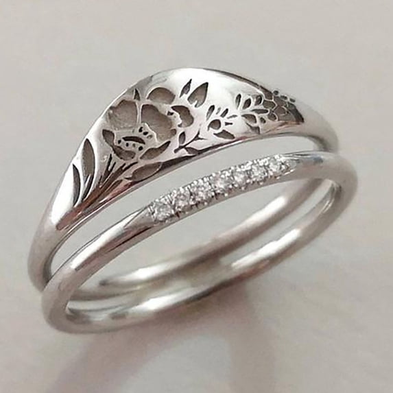 CHOII, Carved Rose Flower Ring, Pure Gold