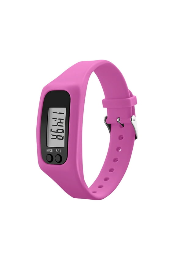 CHOII Sale Pedometer Watch With LCD Display Walking Fitness Wristband Digital Step Count Good Helper for Exercise and Fitness Sports Watches 2024 Kids Watches Pink