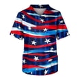 thumbnail image 1 of CHOII New Print for 2024 Scrubs for Men Men's Fashionable V-neck Short-sleeved Work Clothes With Pockets Tops And Work Clothes 4th of July Clothes Women, 1 of 3