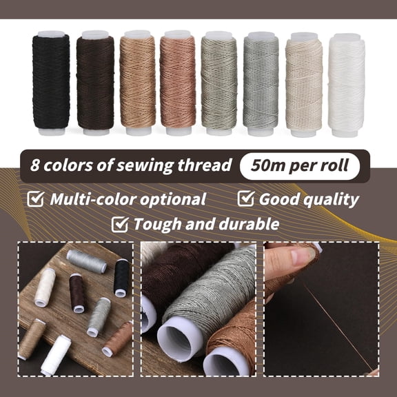 CHOII Upholstery Sewing Kit Heavy Duty Sewing Kit With Awl Tools,Seam,Hand Stitching Needles,Upholstery Thread,Leather Craft Tool Kit For Shoes Sofa