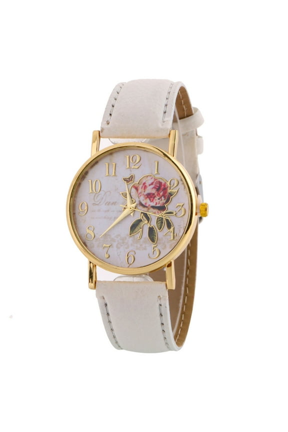 CHOII Watches on Sale Creative Striped Quartz Watch Leather Watch With Diamond Strap Watches for Womens Exquisite,Elegant and Stylish White