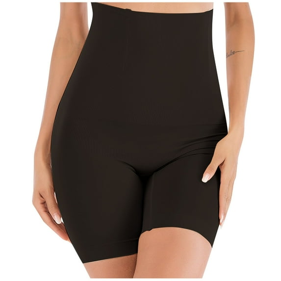 CHOII Women Boyshort Briefs Underwear Anti Chafing Female Boxers Panties Long Leg High Waisted Slip Shorts Comfy Breathable Cotton Underpants Yoga Briefs Short Leggings for Girl ,Black/L