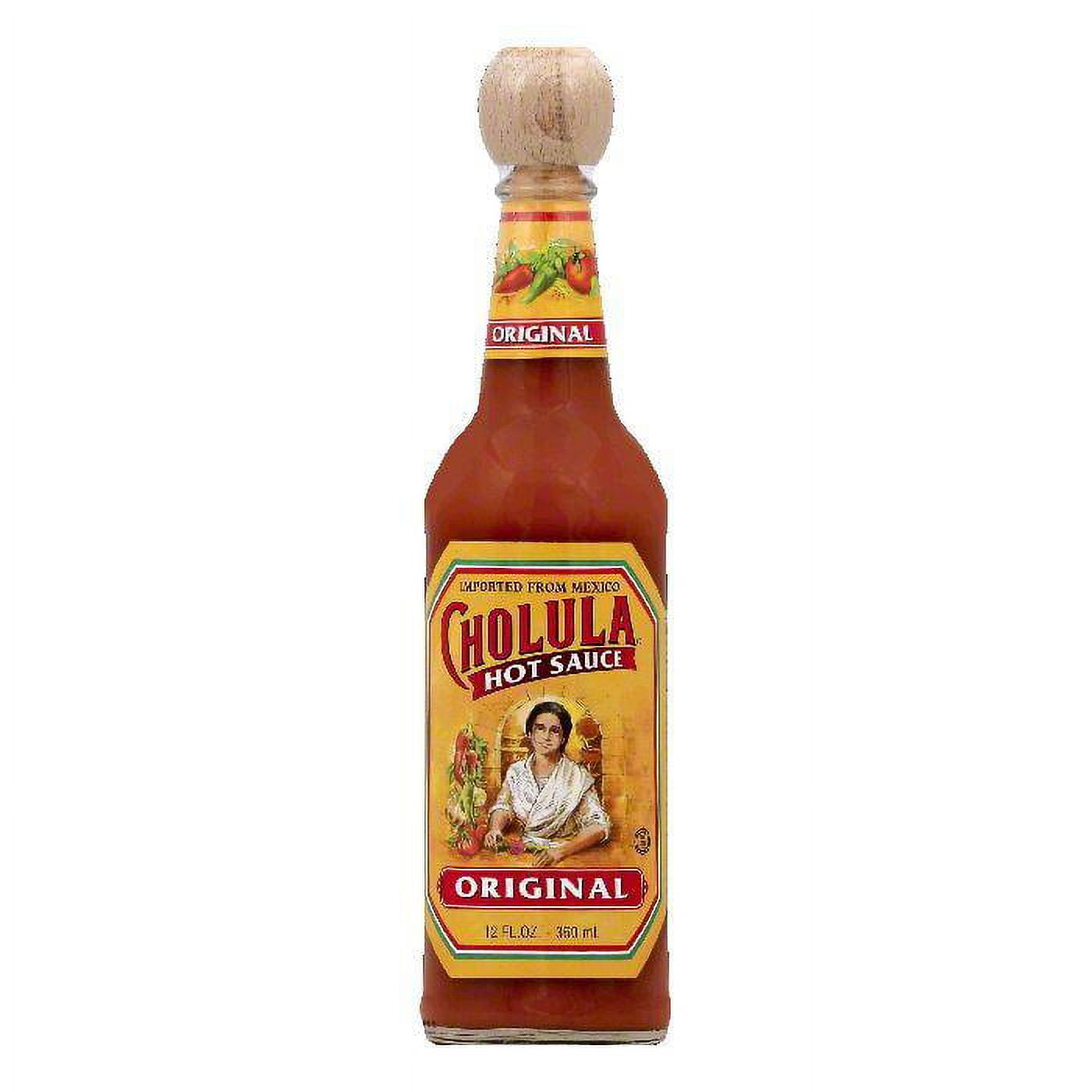 CHOLULA Original Mexican Hot Sauce with Wooden Stopper Top - 12 Oz