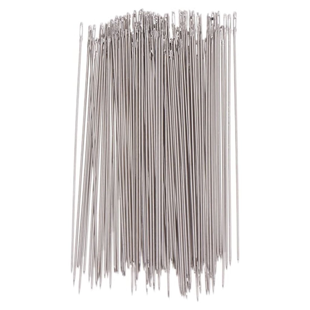 CHOMOEN 100Pcs Metal Beading Threading Needle For Beads Jewelry ...