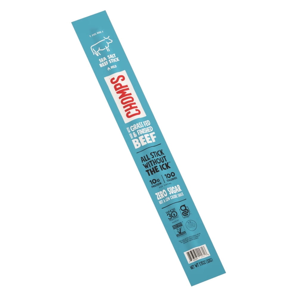 CHOMPS - Sea Salt Beef Sticks 1.15OZ ( Pack of 24)