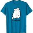 thumbnail image 1 of CHONKY Cat Fat Plump Softstyle T-Shirt for Men Women Kids Toddler,Sapphire Color,Size M, 1 of 5