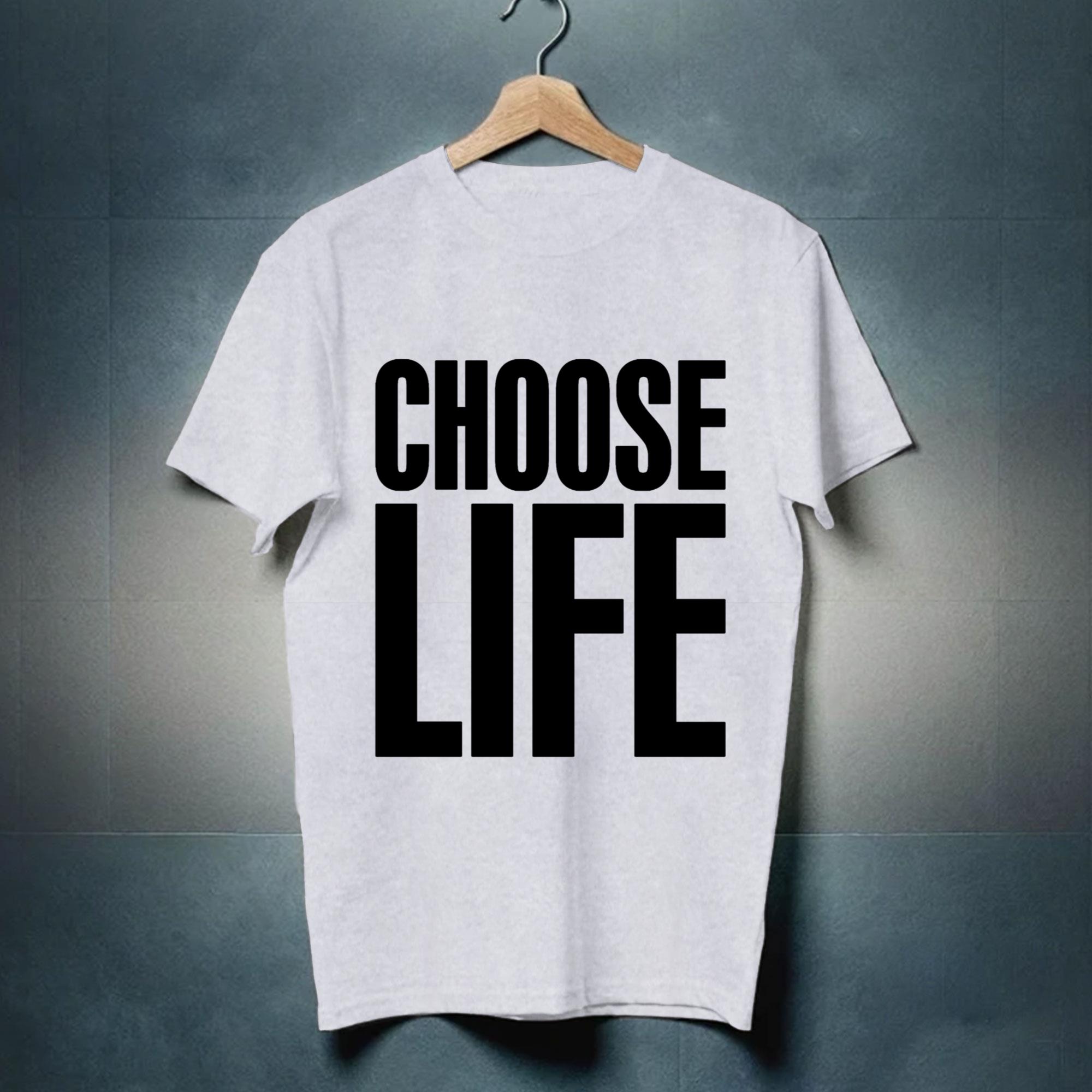 CHOOSE LIFE T Shirt Wham Michael Retro 80s 80