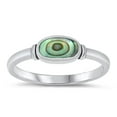thumbnail image 1 of CHOOSE YOUR COLOR Abalone Bali Ring .925 Sterling Silver Band Jewelry Female Male Unisex Size 9, 1 of 4