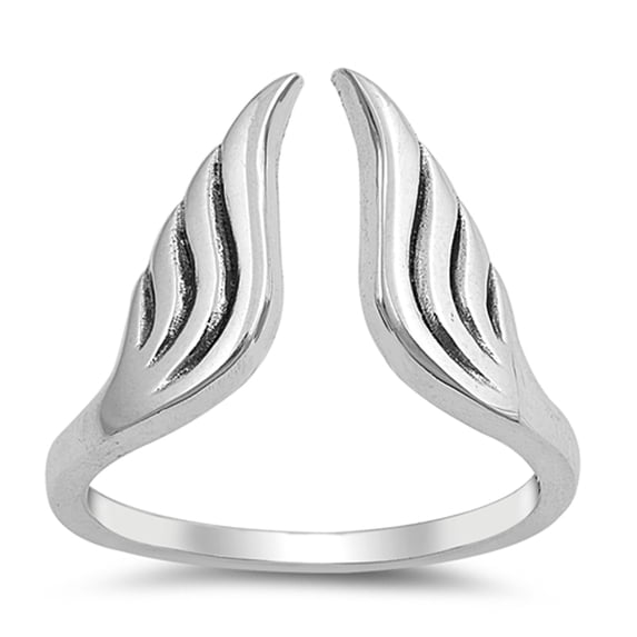 CHOOSE YOUR COLOR Angel Wings Wholesale Ring .925 Solid Sterling Silver Open Band Jewelry Female Size 9