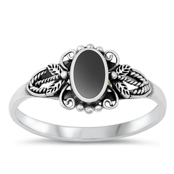 CHOOSE YOUR COLOR Bali Dragonfly Simulated Black Onyx Wholesale Ring .925 Sterling Silver Band CZ Female Size 5