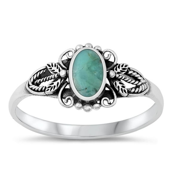 CHOOSE YOUR COLOR Bali Dragonfly Simulated Turquoise Promise Ring .925 Sterling Silver Band Blue CZ Female Size 10