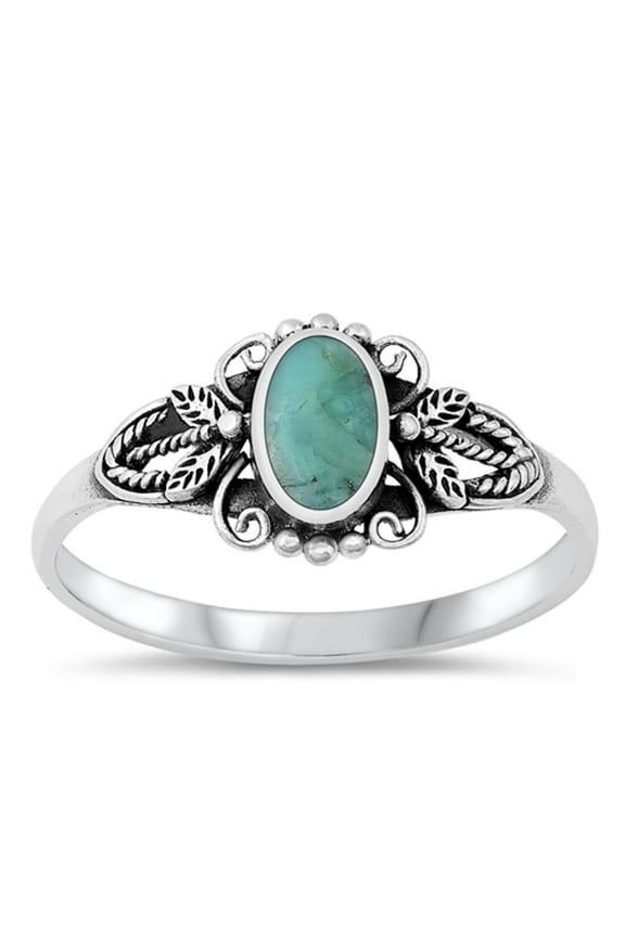 CHOOSE YOUR COLOR Bali Dragonfly Simulated Turquoise Promise Ring .925 Sterling Silver Band Blue CZ Female Size 10