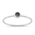 thumbnail image 1 of CHOOSE YOUR COLOR Black Simulated Agate Ring .925 Sterling Silver Chic Minimalist Band CZ Female Size 3, 1 of 4