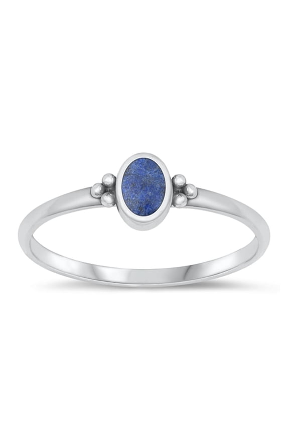 CHOOSE YOUR COLOR Chic Lapis Ring .925 Sterling Silver Bali Band Blue CZ Jewelry Female Size 7