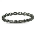 thumbnail image 1 of CHOOSE YOUR COLOR Clear CZ Black Wave Eternity Stacking Ring .925 Sterling Silver Band White Female Size 10, 1 of 4