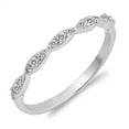thumbnail image 1 of CHOOSE YOUR COLOR Clear CZ Marquise Shape Stackable Ring .925 Sterling Silver Band White Female Size 7, 1 of 4