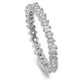 thumbnail image 1 of CHOOSE YOUR COLOR Clear CZ Stacking Ring 925 Sterling Silver Thumb Band White Female Size 6, 1 of 4