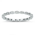 thumbnail image 1 of CHOOSE YOUR COLOR Clear CZ Studded Marquise Shape Ring .925 Sterling Silver Band White Female Size 4, 1 of 4