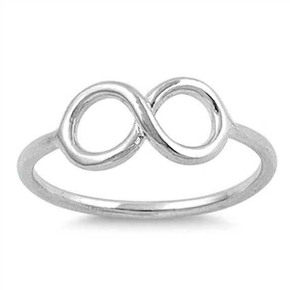 CHOOSE YOUR COLOR Criss Cross Infinity Love Knot Ring .925 Sterling Silver Band Jewelry Female Size 7