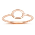 thumbnail image 1 of CHOOSE YOUR COLOR Dainty Boho Oval Geometric Outline Ring .925 Sterling Silver Band Jewelry Female Size 7, 1 of 4
