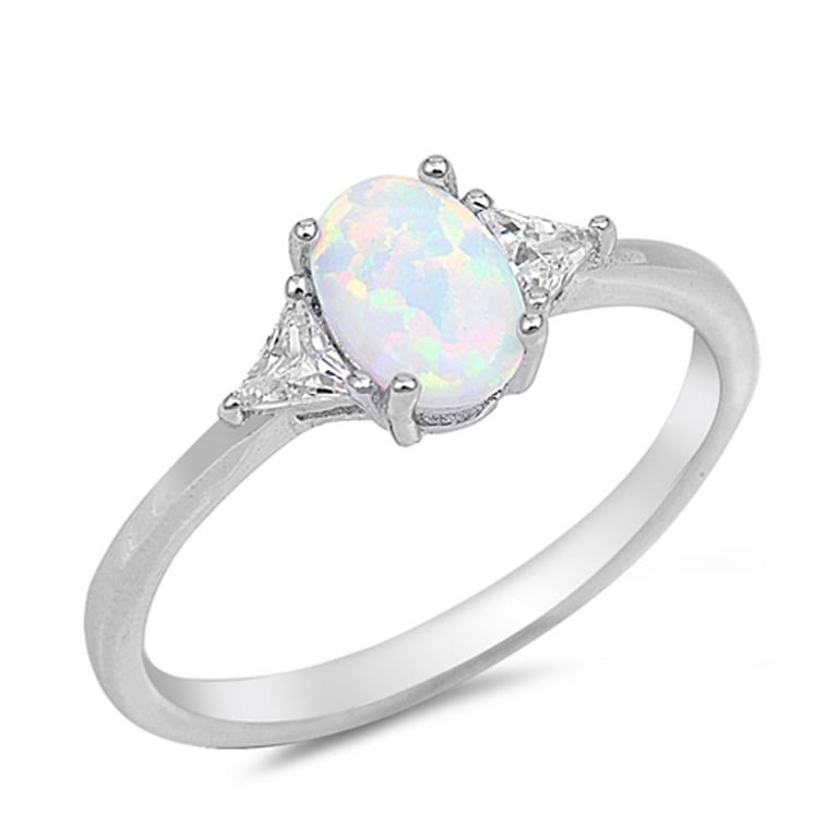 White opal band ring new arrivals