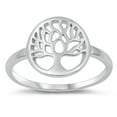 thumbnail image 1 of CHOOSE YOUR COLOR Filigree Tree of Life Cutout Branch Sterling Silver Ring 925 Jewelry Female Size 8, 1 of 4