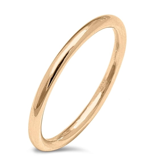 CHOOSE YOUR COLOR Finger Toe Stacking Round Ring .925 Sterling Silver Band Jewelry Female Size 12