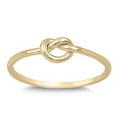 thumbnail image 1 of CHOOSE YOUR COLOR Gold-Tone Infinity Knot Promise Ring .925 Sterling Silver Love Band Jewelry Female Size 4, 1 of 4