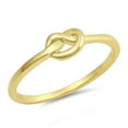 thumbnail image 1 of CHOOSE YOUR COLOR Gold-Tone Infinity Love Knot Promise Ring .925 Sterling Silver Band Jewelry Female Size 7, 1 of 4