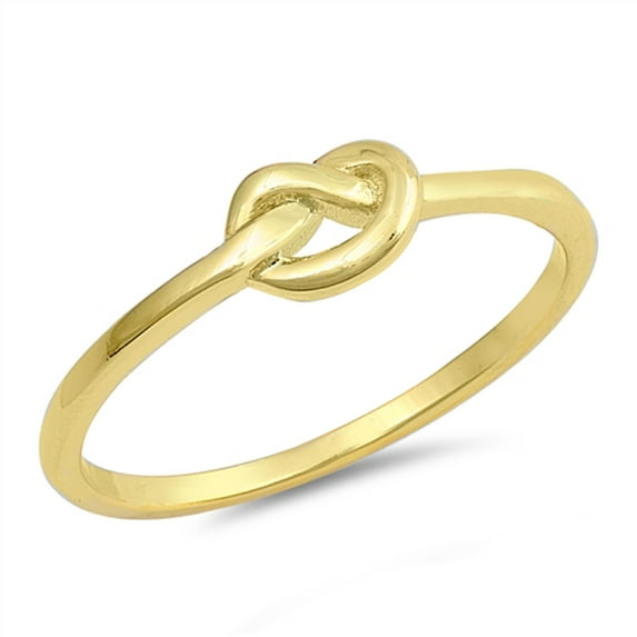 CHOOSE YOUR COLOR Gold-Tone Infinity Love Knot Promise Ring .925 Sterling Silver Band Jewelry Female Size 7